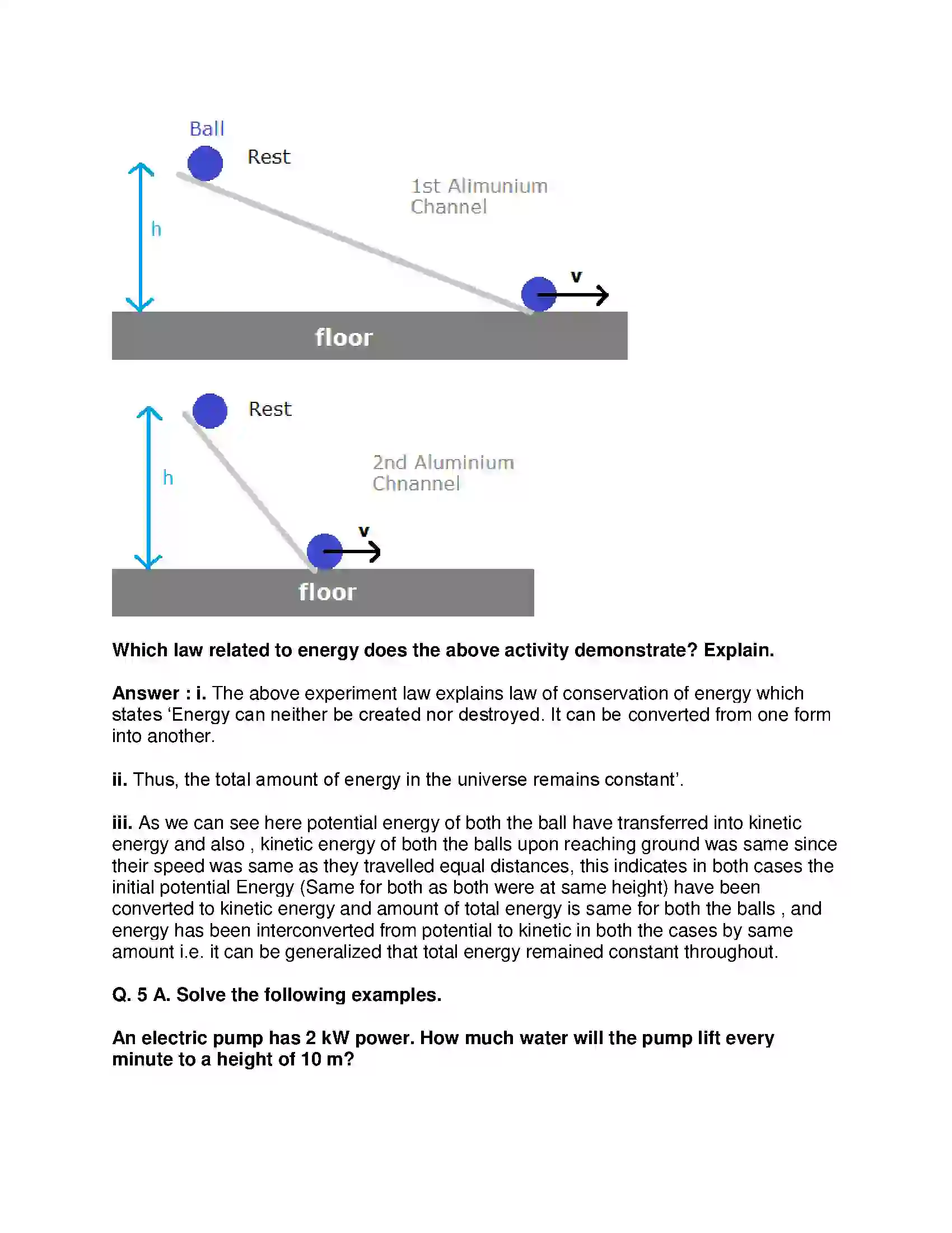 Maharashtra Board Class 9th Science & Technology - English Medium Work and Energy Solution 20