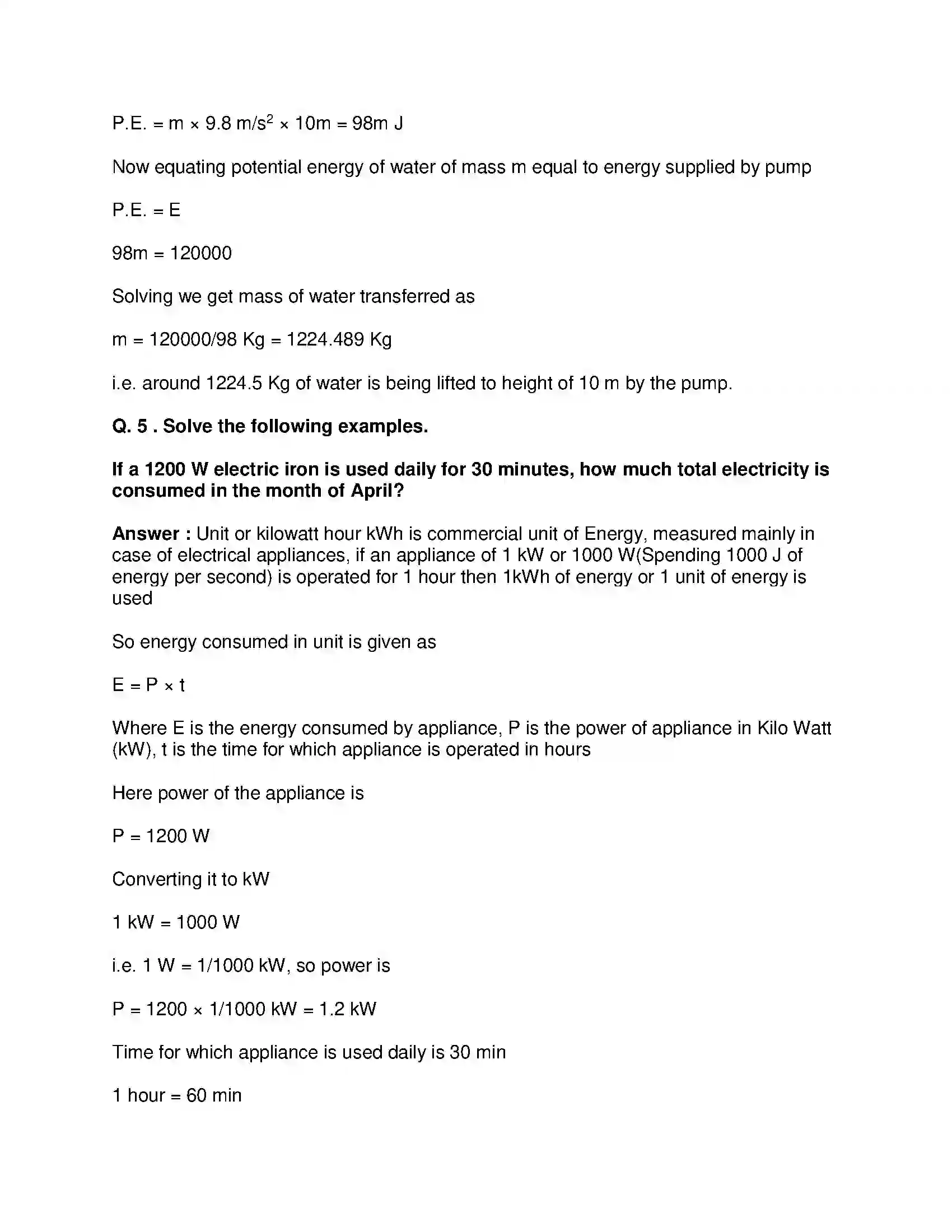 Maharashtra Board Class 9th Science & Technology - English Medium Work and Energy Solution 22