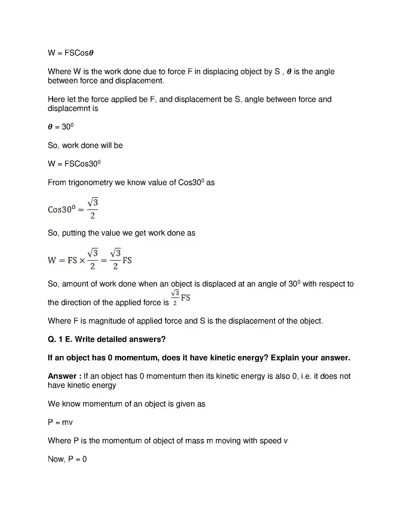 Maharashtra Board Class 9th Science & Technology - English Medium Work and Energy Solution 7