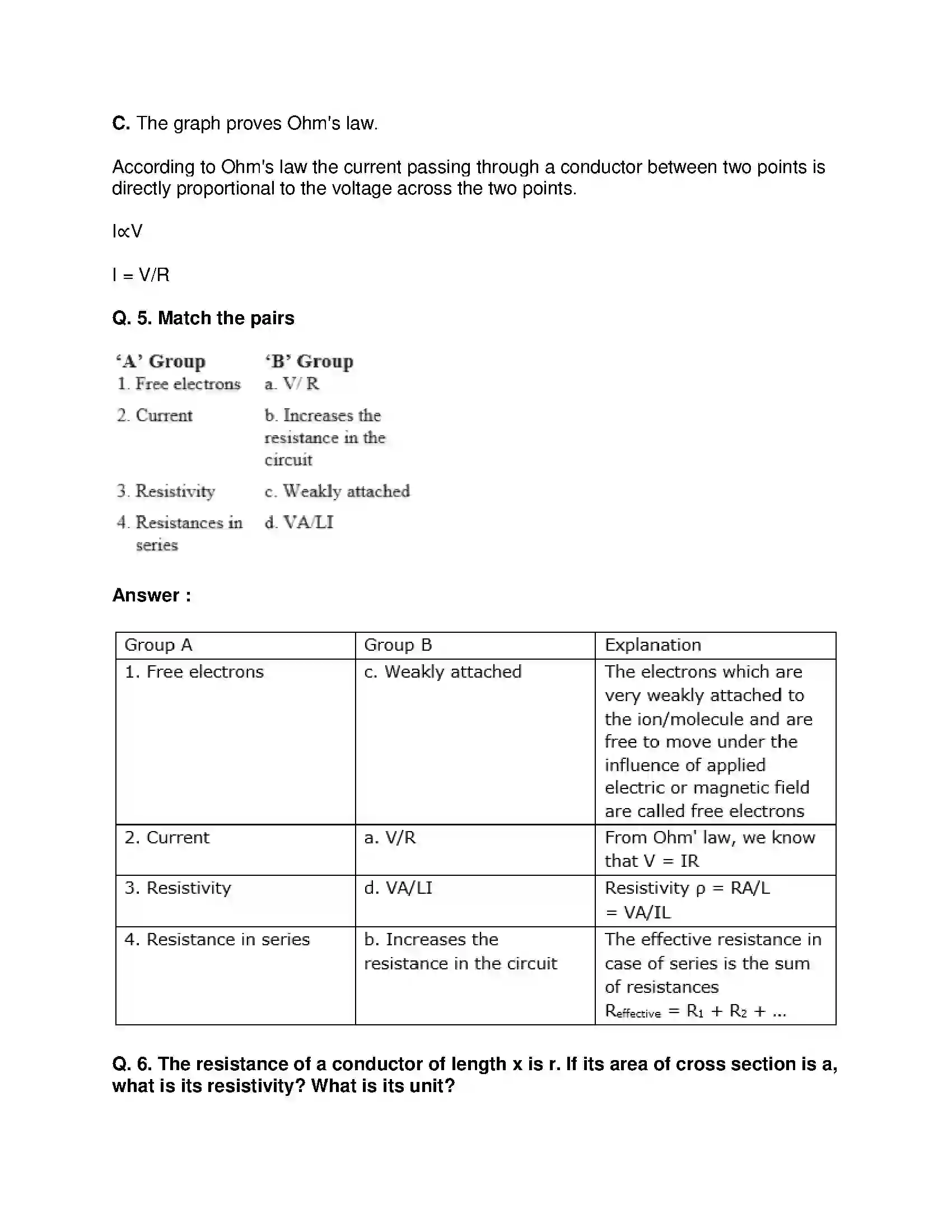 Maharashtra Board Class 9th Science & Technology - English Medium Current Electricity Solution 7