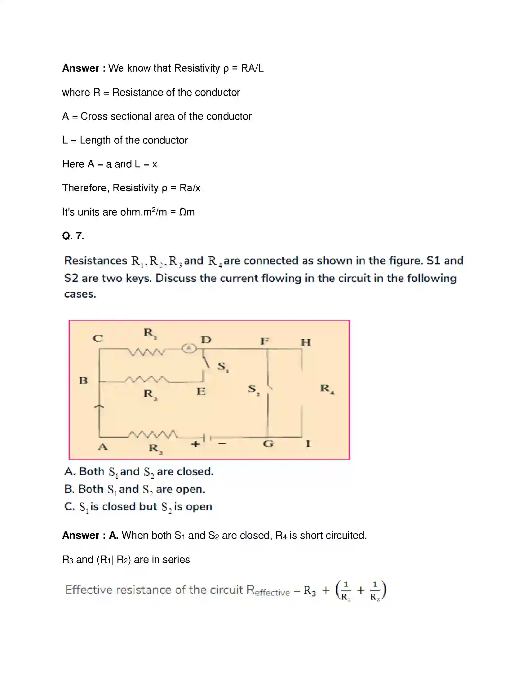 Maharashtra Board Class 9th Science & Technology - English Medium Current Electricity Solution 8