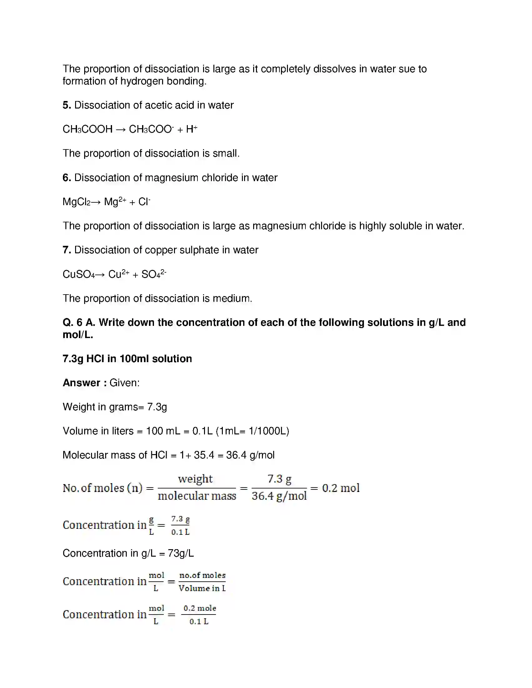 Maharashtra Board Class 9th Science & Technology - English Medium Acids, Bases and Salts Solution 10