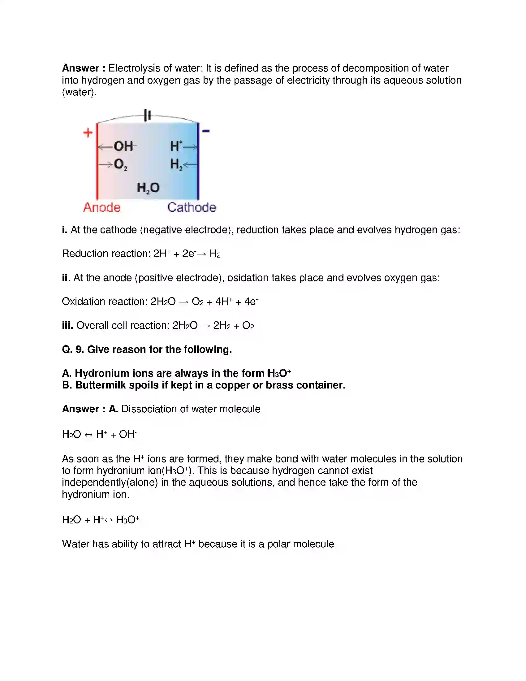 Maharashtra Board Class 9th Science & Technology - English Medium Acids, Bases and Salts Solution 15