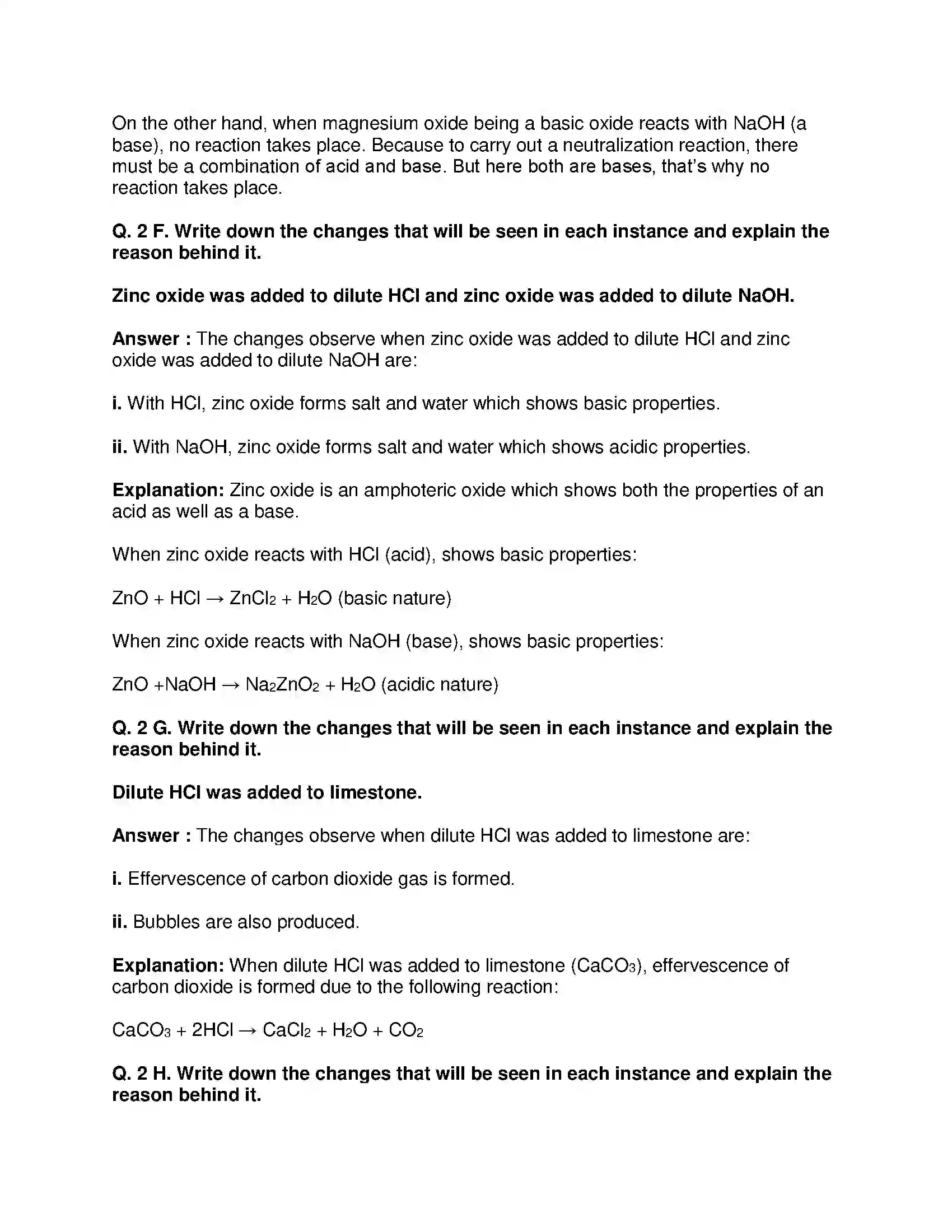 Maharashtra Board Class 9th Science & Technology - English Medium Acids, Bases and Salts Solution 5