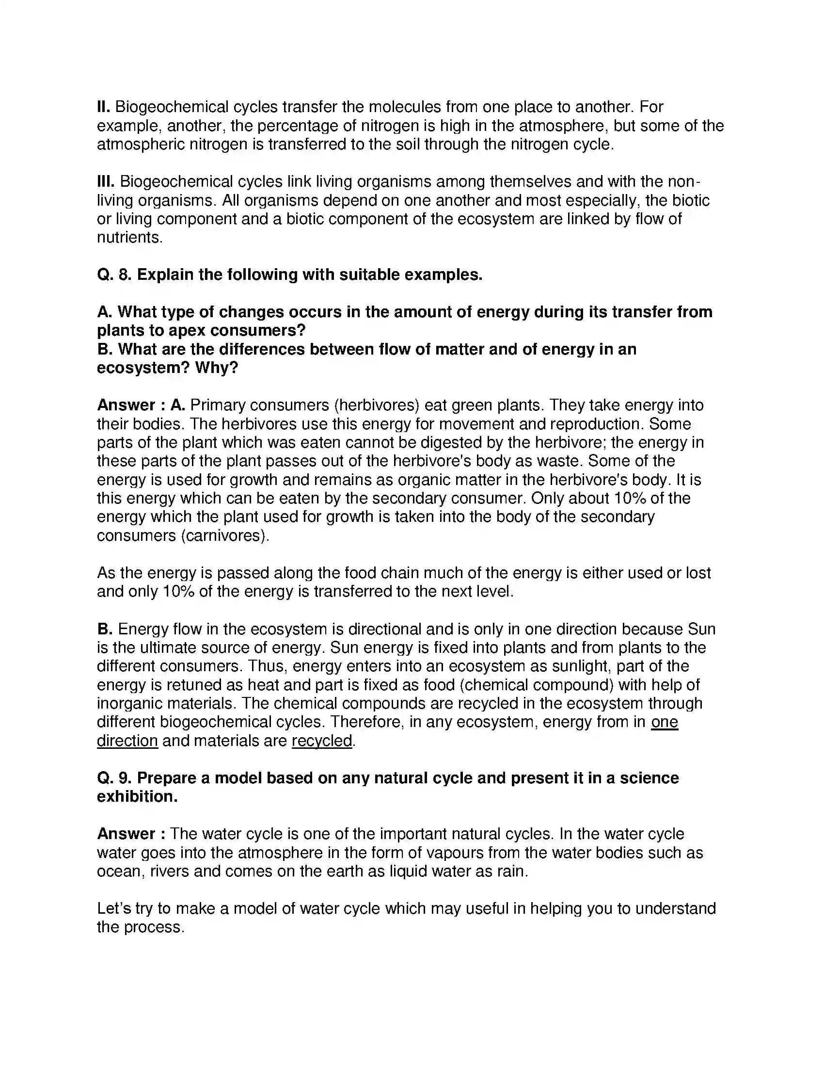 Maharashtra Board Class 9th Science & Technology - English Medium Energy Flow in an Ecosystem Solution 7