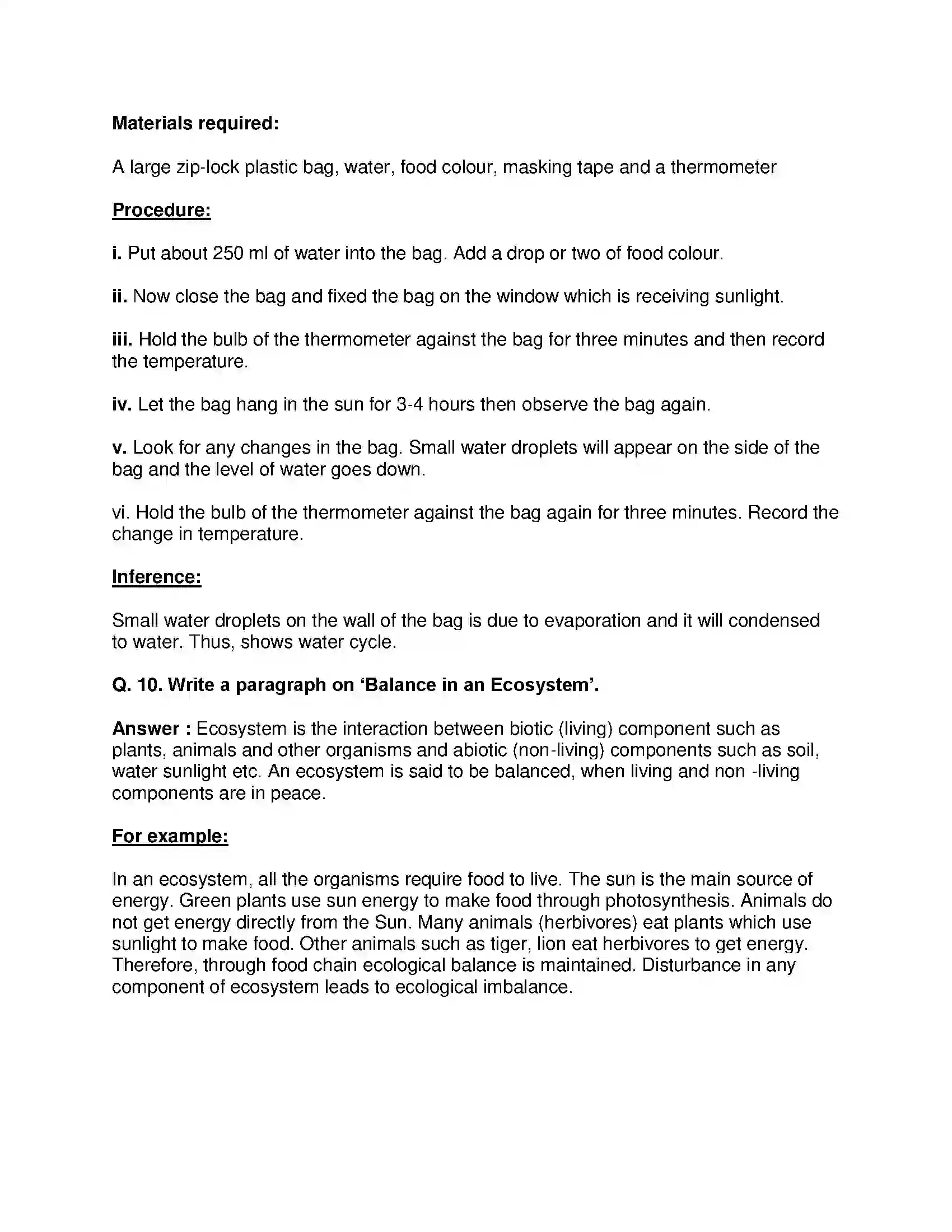 Maharashtra Board Class 9th Science & Technology - English Medium Energy Flow in an Ecosystem Solution 8
