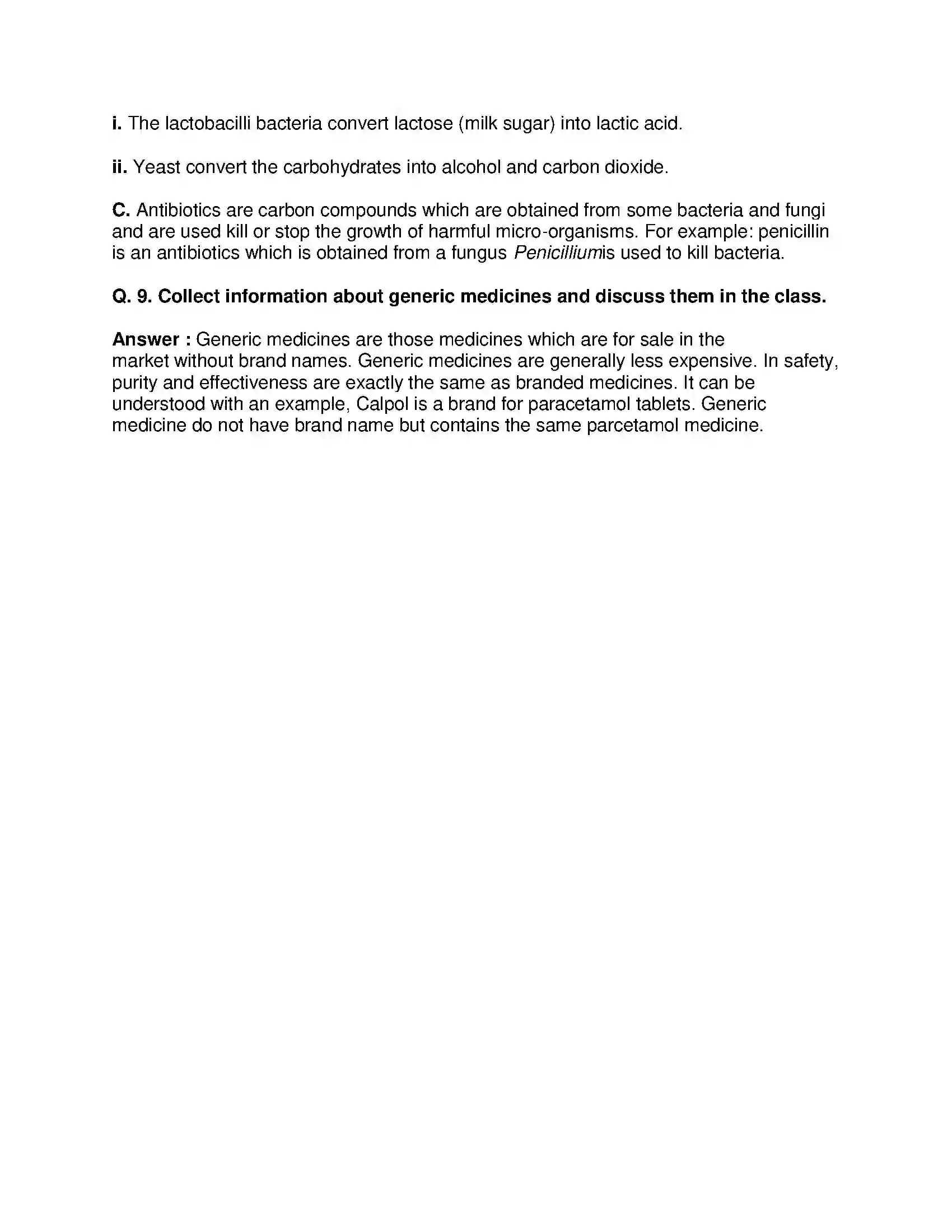 Maharashtra Board Class 9th Science & Technology - English Medium Useful and Harmful Microbes Solution 5