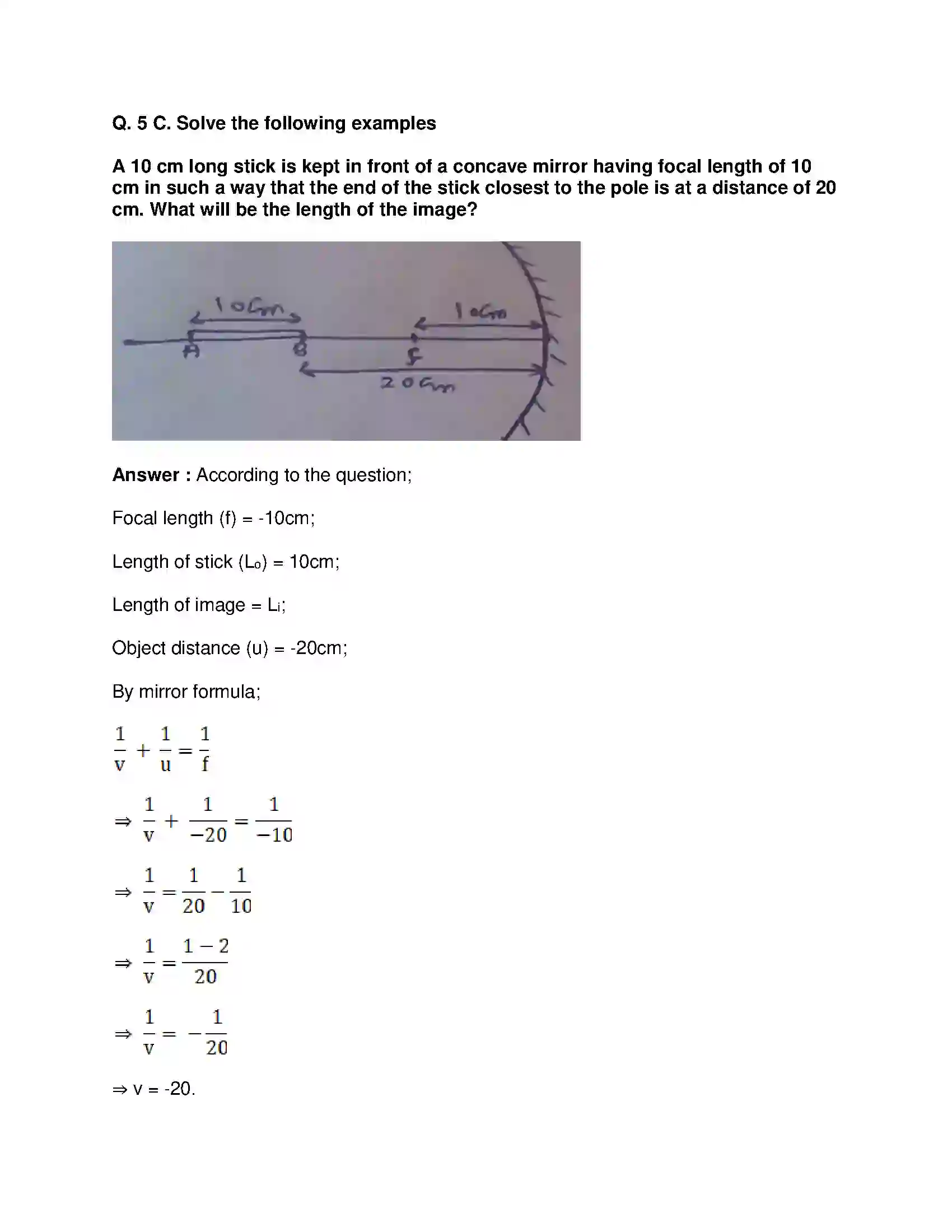Maharashtra Board Class 9th Science & Technology - English Medium Reflection of Light Solution 10