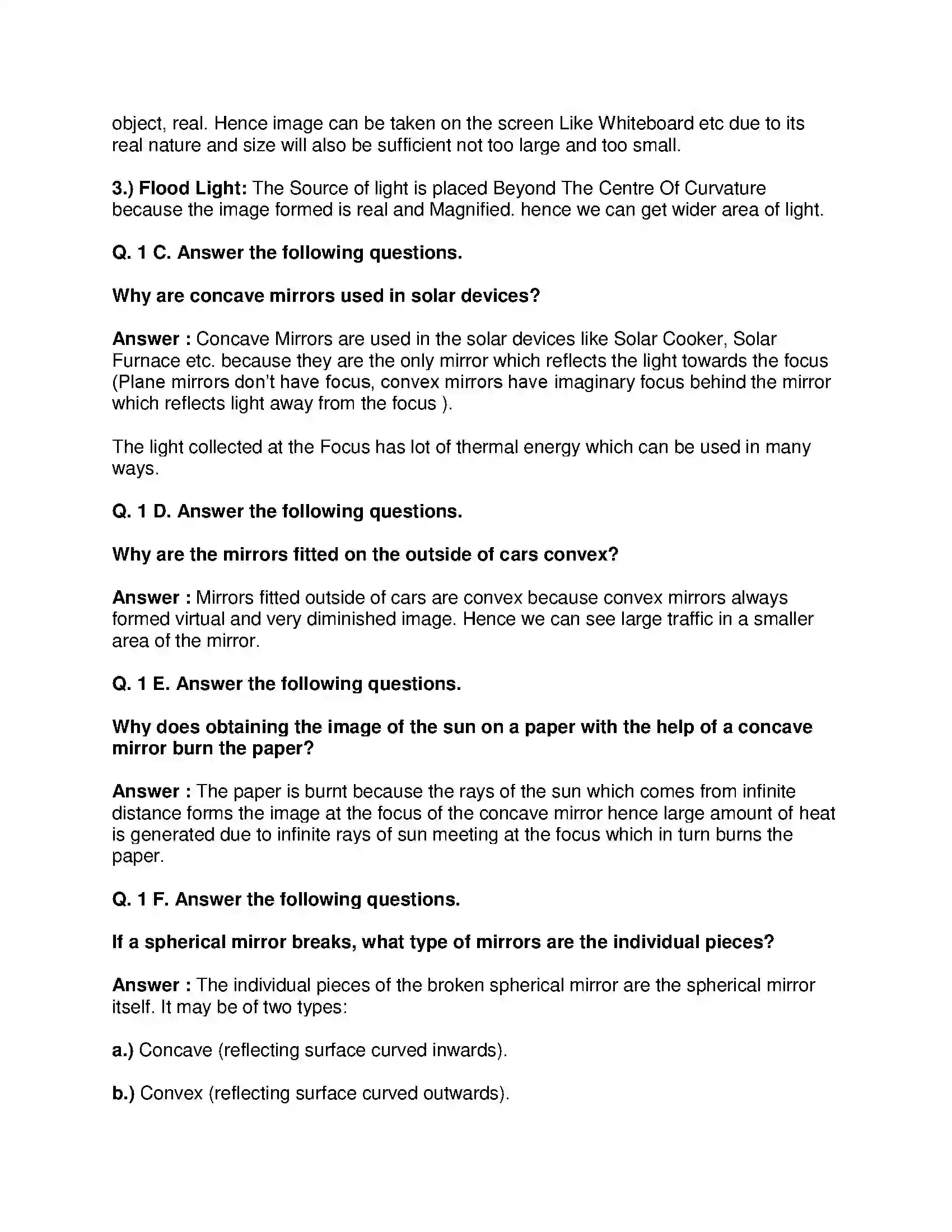 Maharashtra Board Class 9th Science & Technology - English Medium Reflection of Light Solution 2