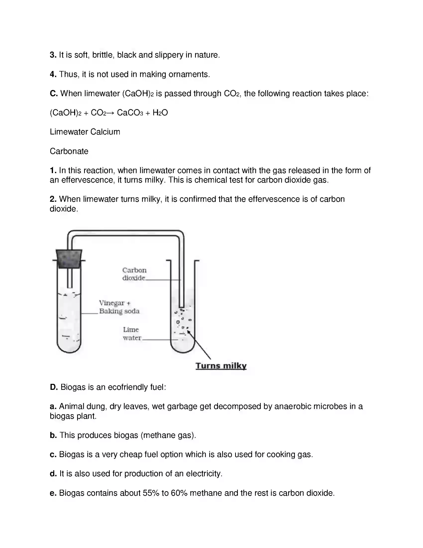 Maharashtra Board Class 9th Science & Technology - English Medium Carbon An important element Solution 6