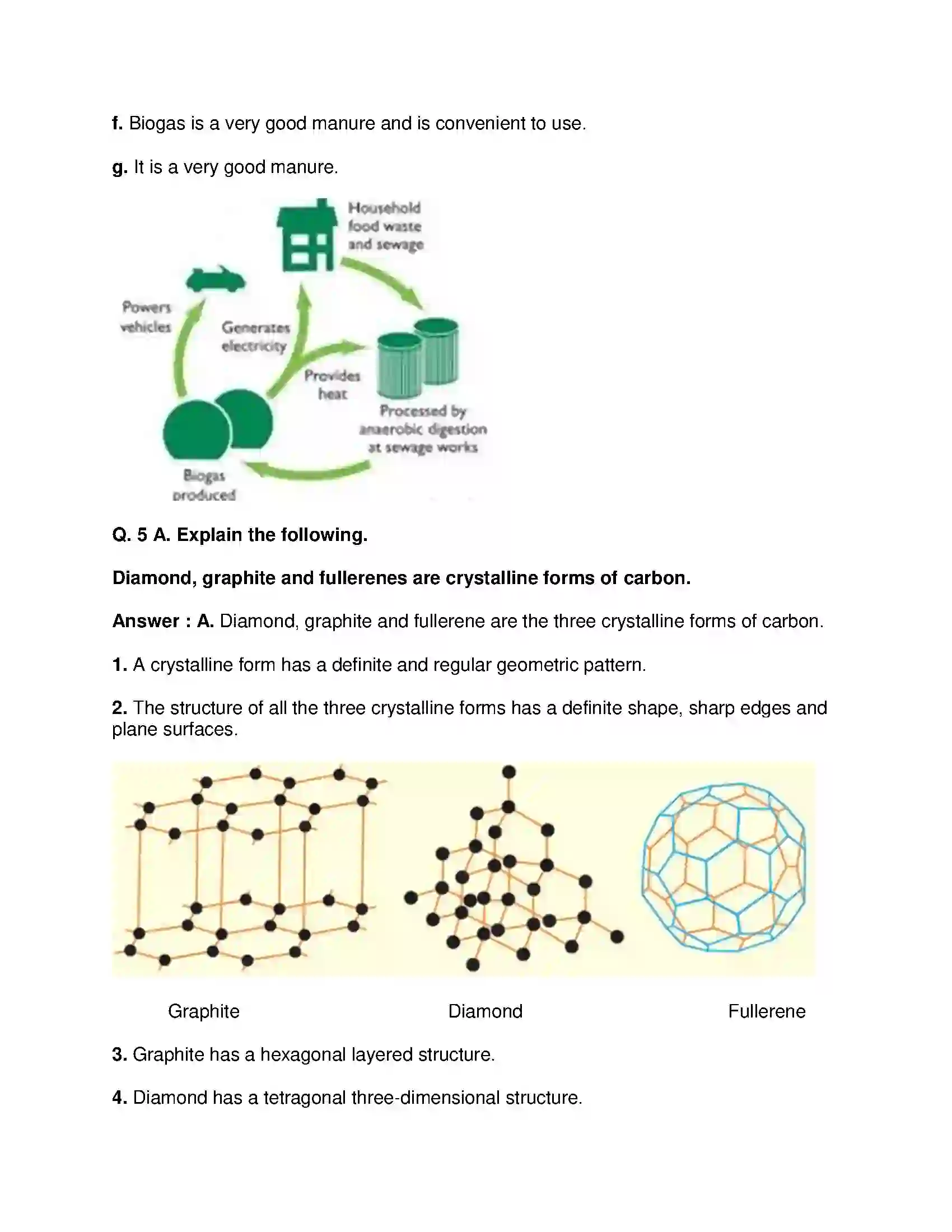 Maharashtra Board Class 9th Science & Technology - English Medium Carbon An important element Solution 7