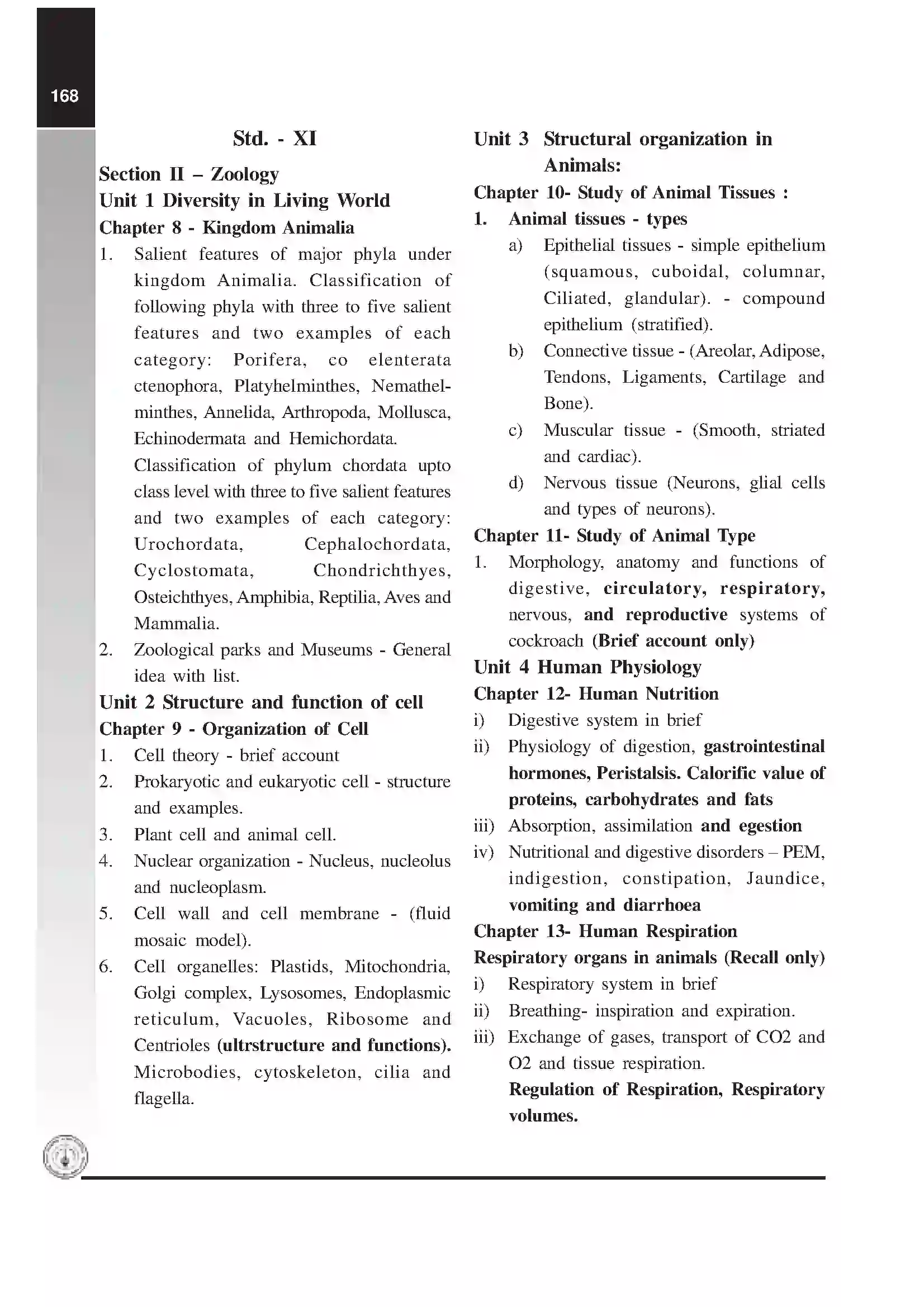 Maharashtra Board Class 12th 2020 Biology Syllabus 3