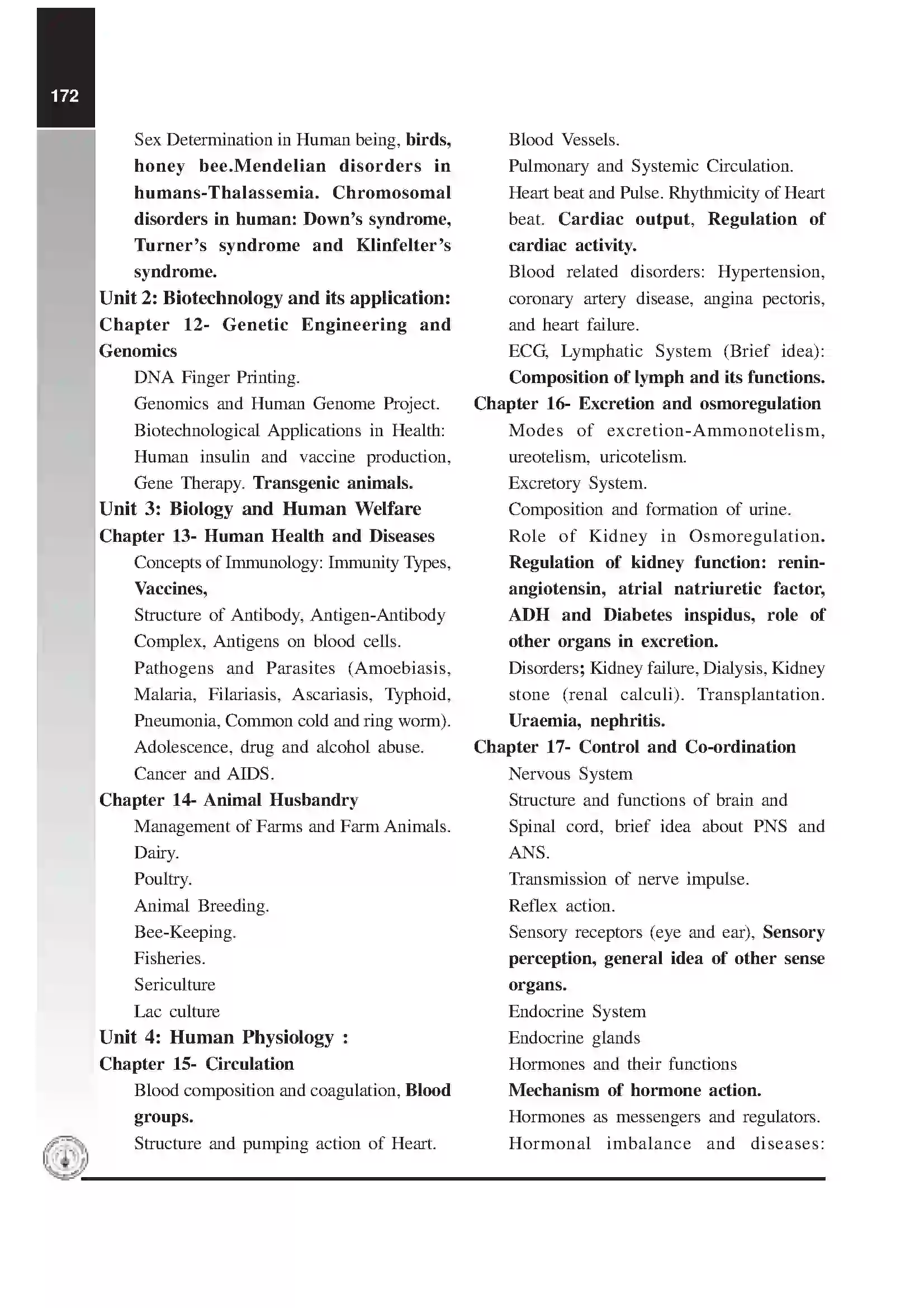 Maharashtra Board Class 12th 2020 Biology Syllabus 7