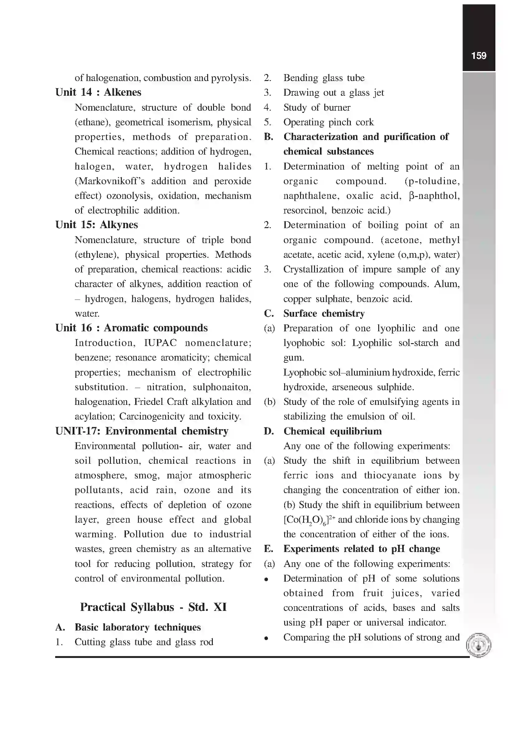 Maharashtra Board Class 12th 2020 Chemistry Syllabus 4