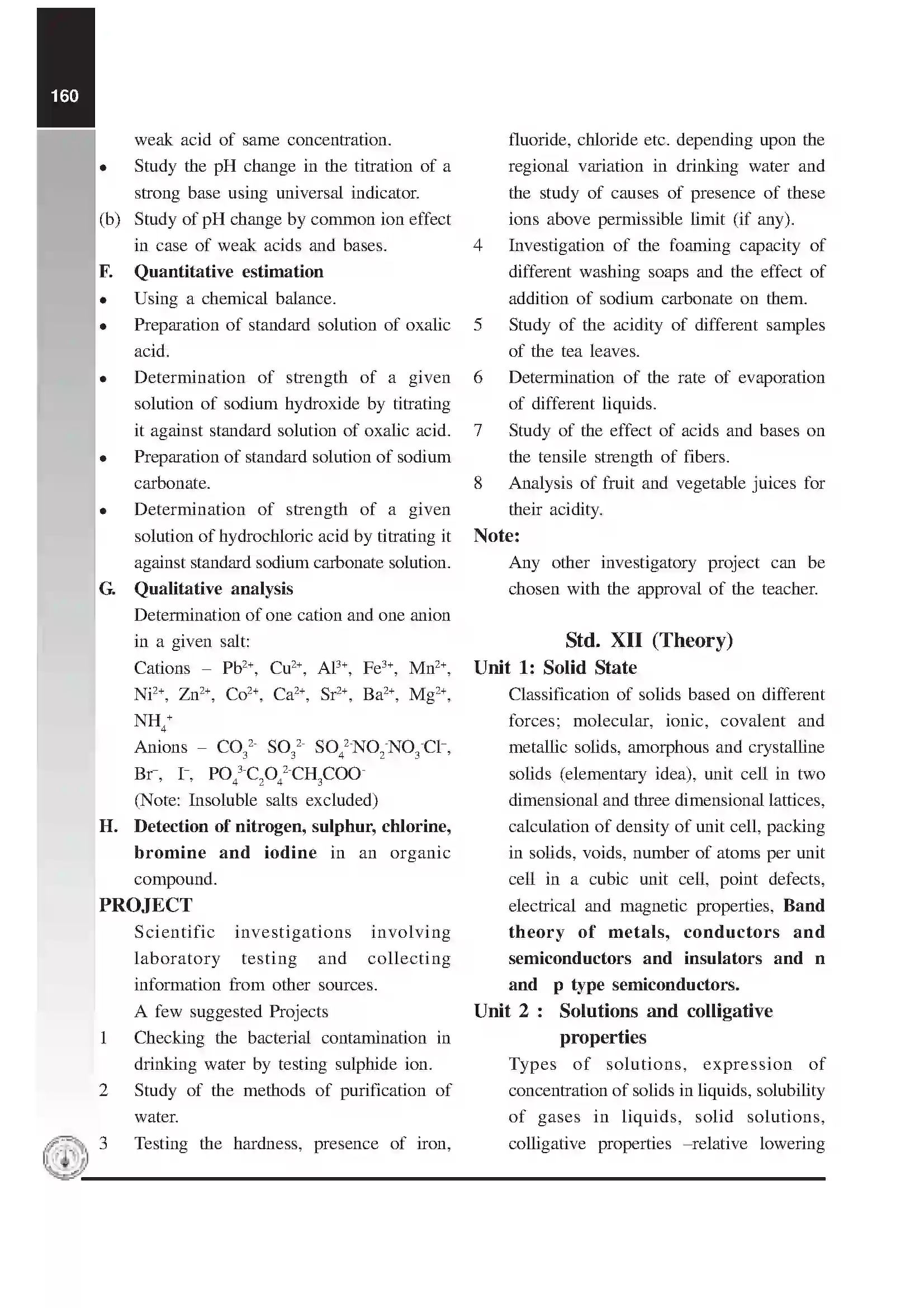 Maharashtra Board Class 12th 2020 Chemistry Syllabus 5