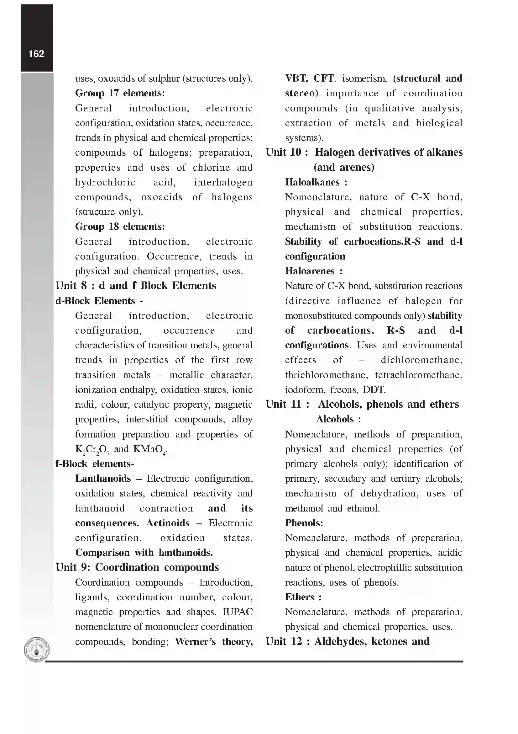 Maharashtra Board Class 12th 2020 Chemistry Syllabus 7