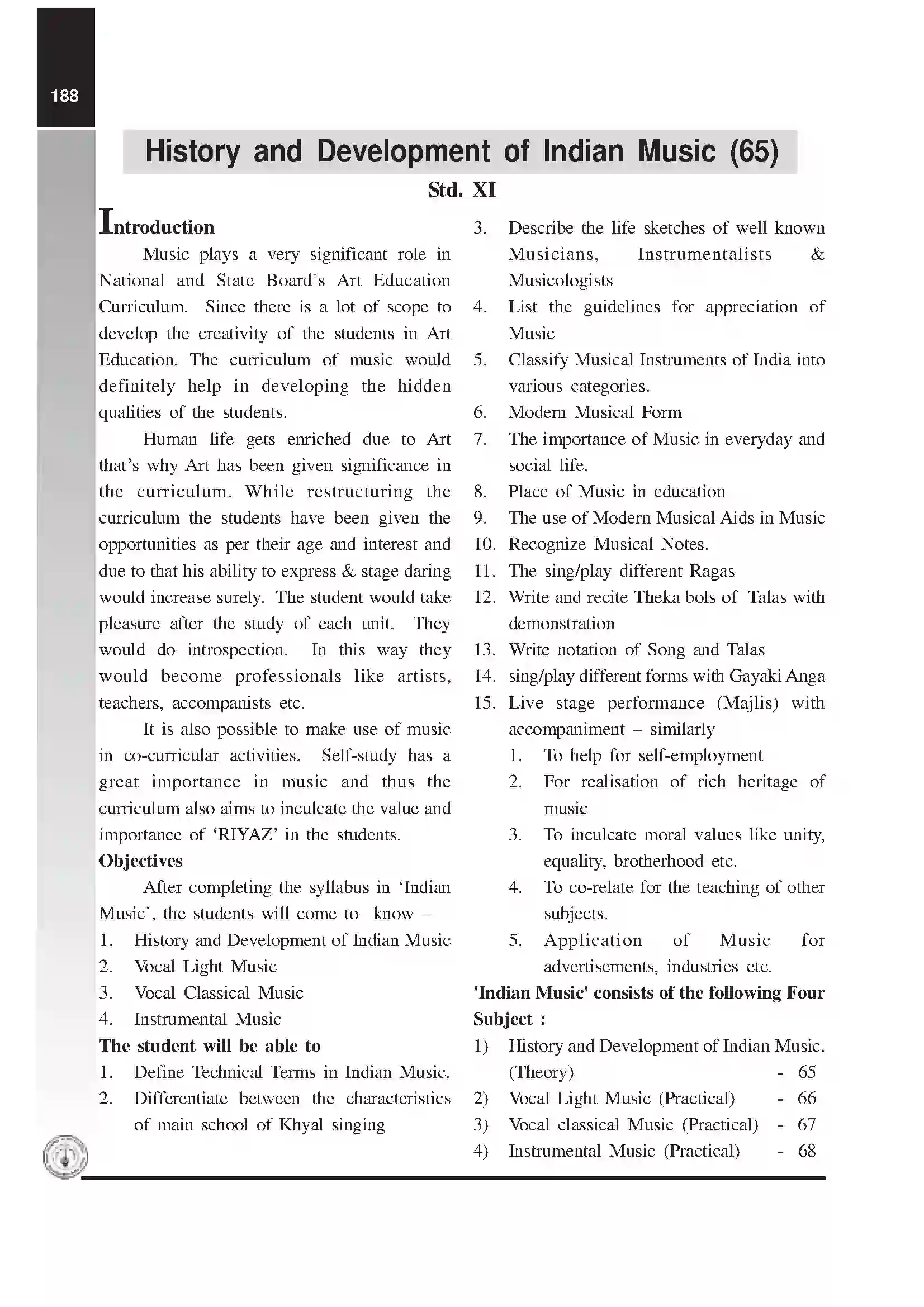 Maharashtra Board Class 12th 2020 Education - Syllabus 1