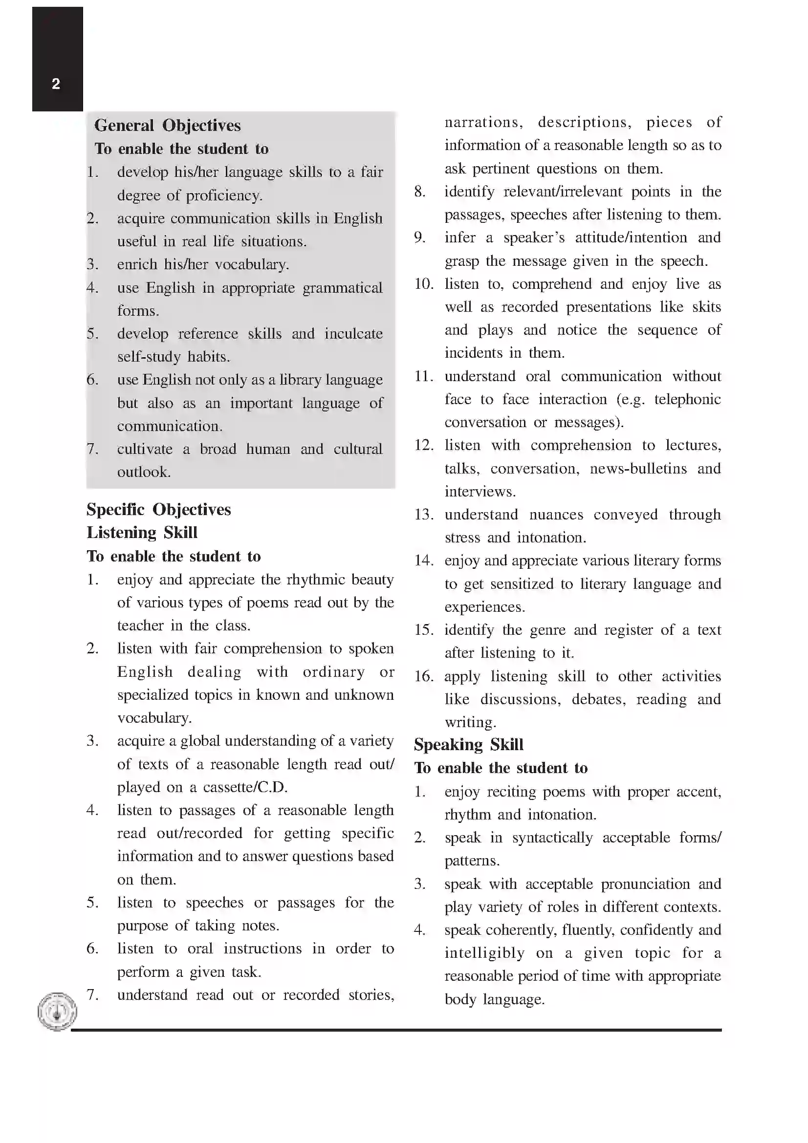 Maharashtra Board Class 12th 2020 English Syllabus 2