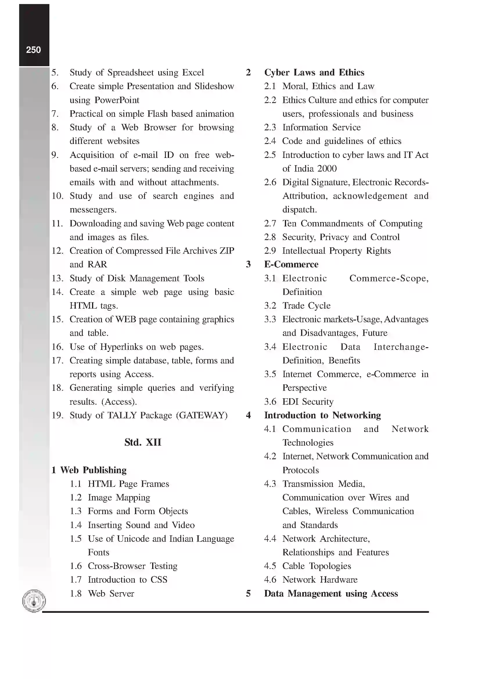 Maharashtra Board Class 12th 2020 I T (Commerce) Syllabus 3