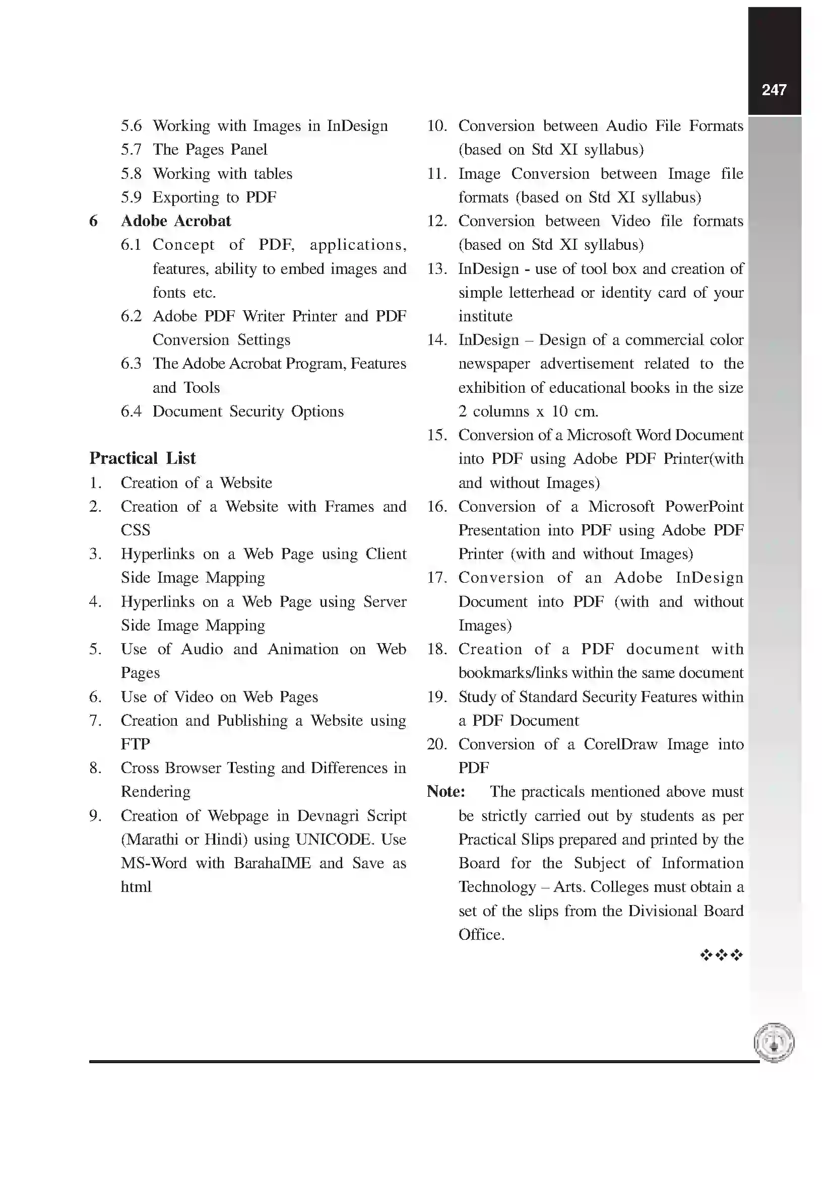 Maharashtra Board Class 12th 2020 IT (Arts) Syllabus 4
