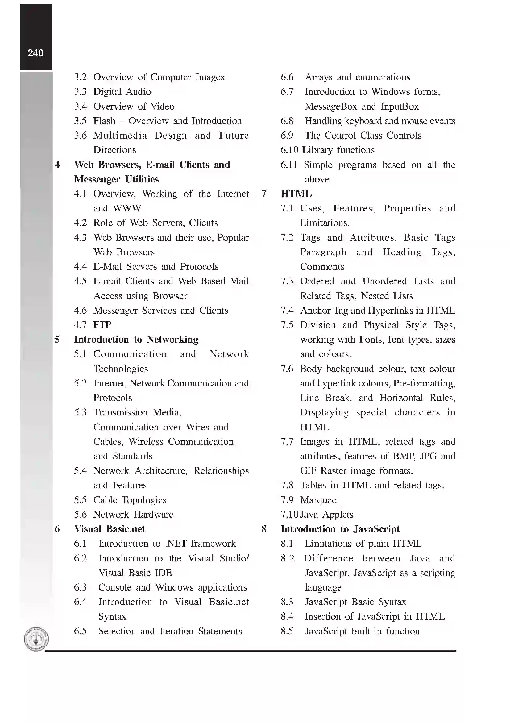 Maharashtra Board Class 12th 2020 IT (Science) Syllabus 2