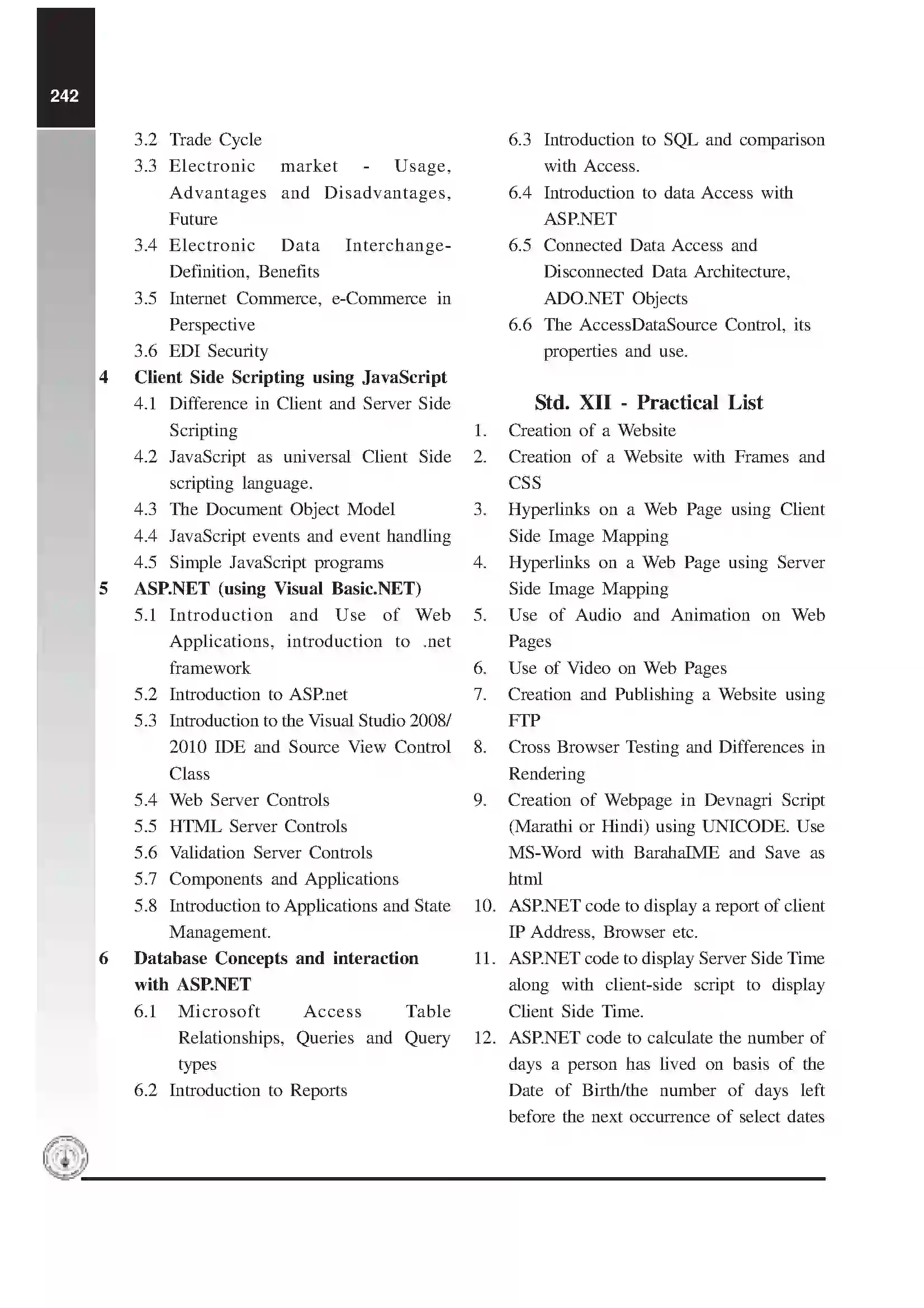 Maharashtra Board Class 12th 2020 IT (Science) Syllabus 4