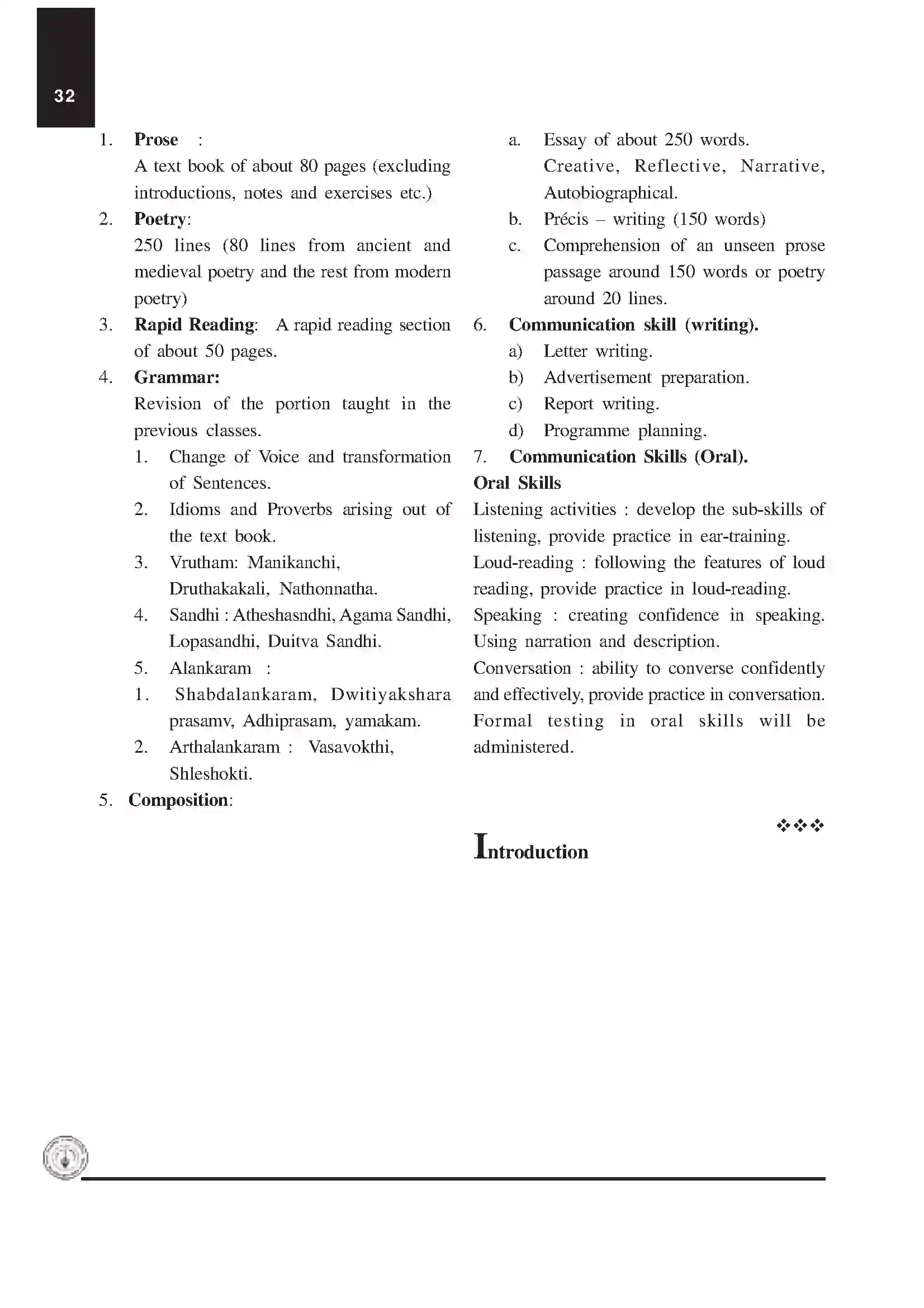 Maharashtra Board Class 12th 2020 Malayalam Syllabus 2