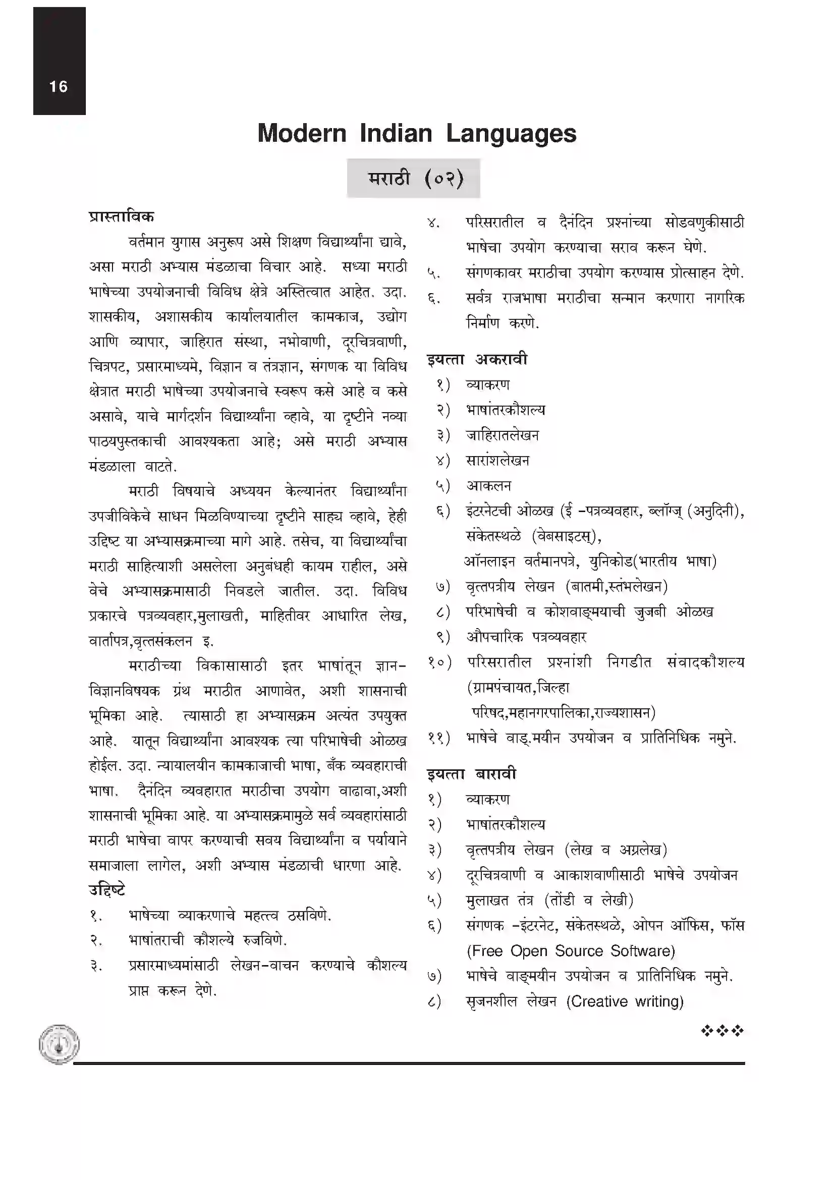 Maharashtra Board Class 12th 2020 Marathi Syllabus 1