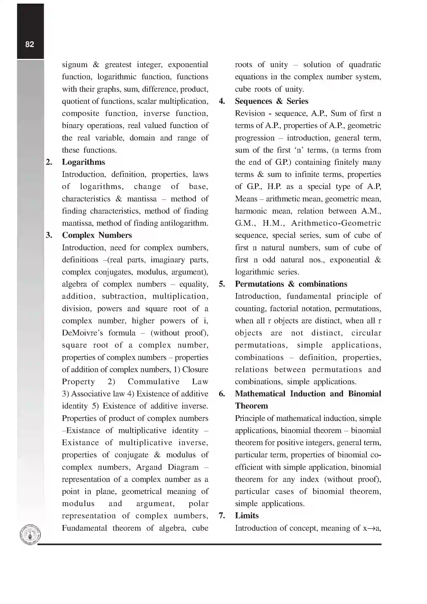 Maharashtra Board Class 12th 2020 Maths & Statistics Syllabus 4
