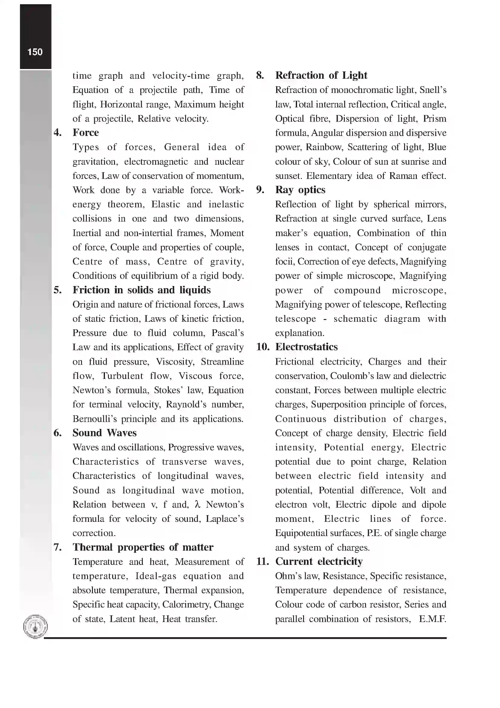 Maharashtra Board Class 12th 2020 Physics Syllabus 2
