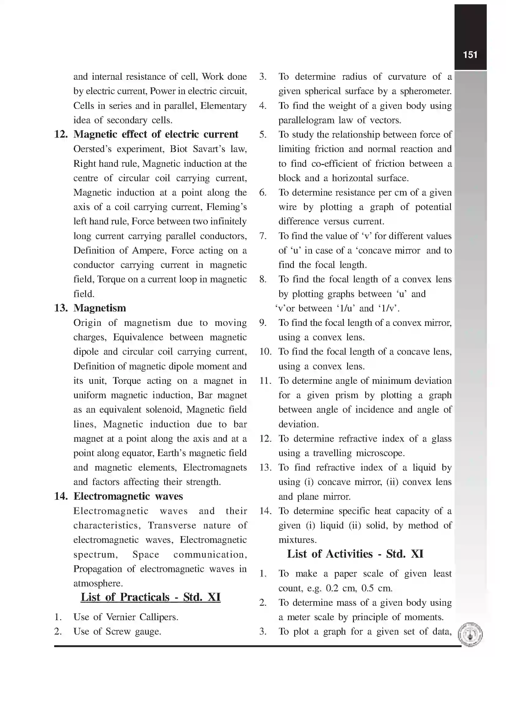 Maharashtra Board Class 12th 2020 Physics Syllabus 3