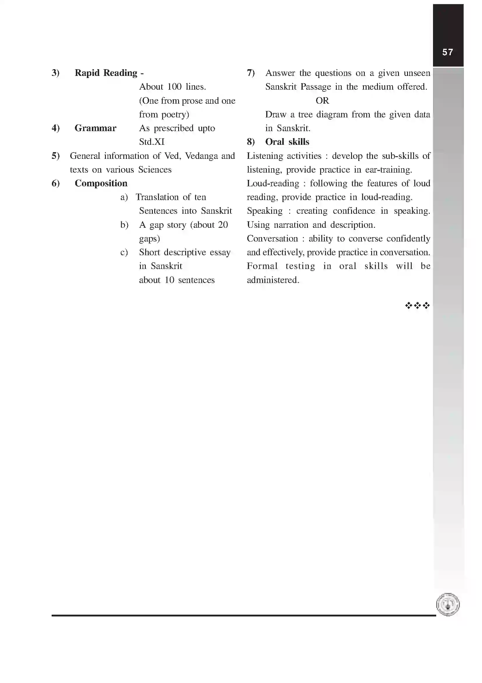 Maharashtra Board Class 12th 2020 Sanskrit Syllabus 2