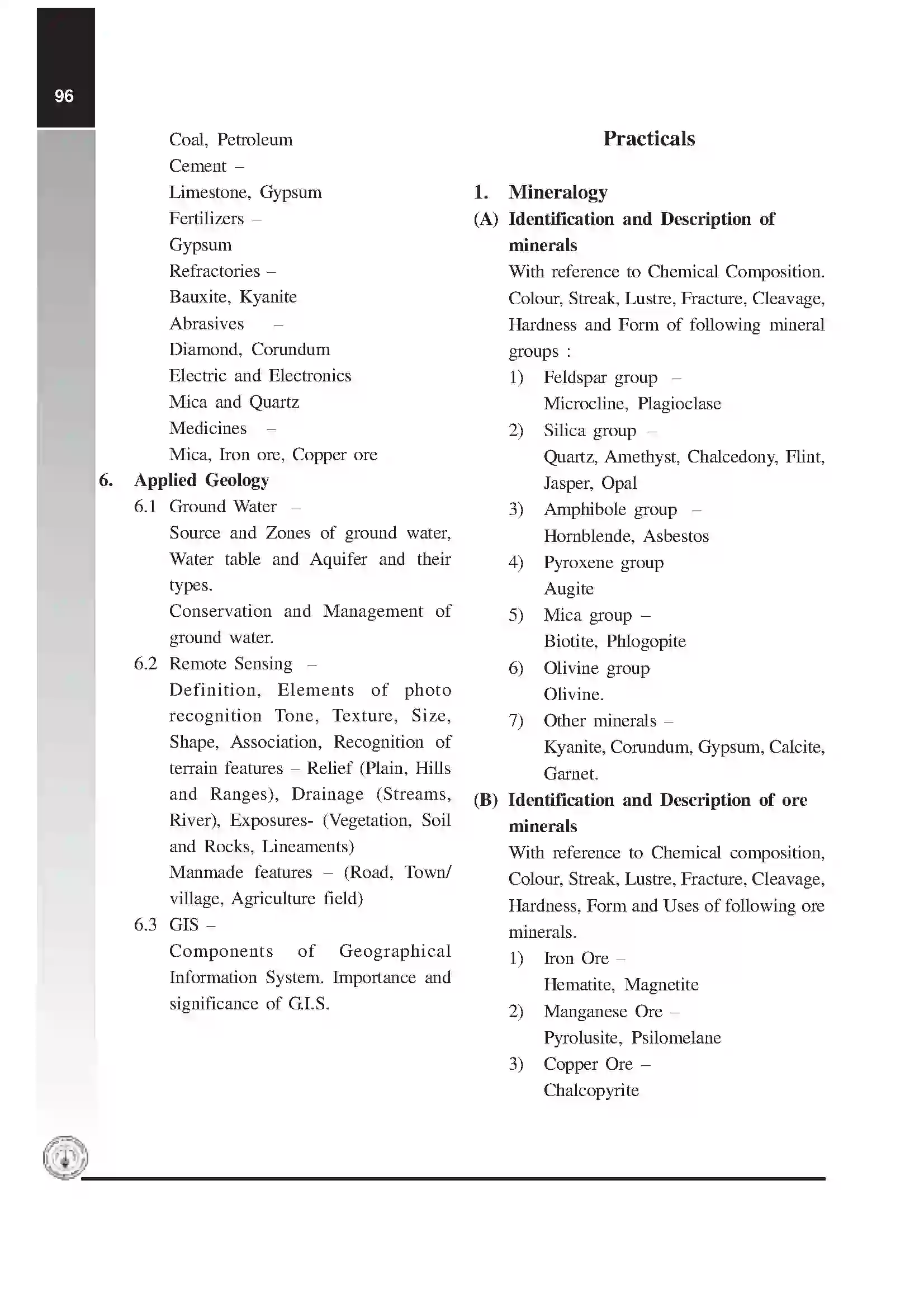 Maharashtra Board Class 12th 2025-26 Geology Syllabus 4