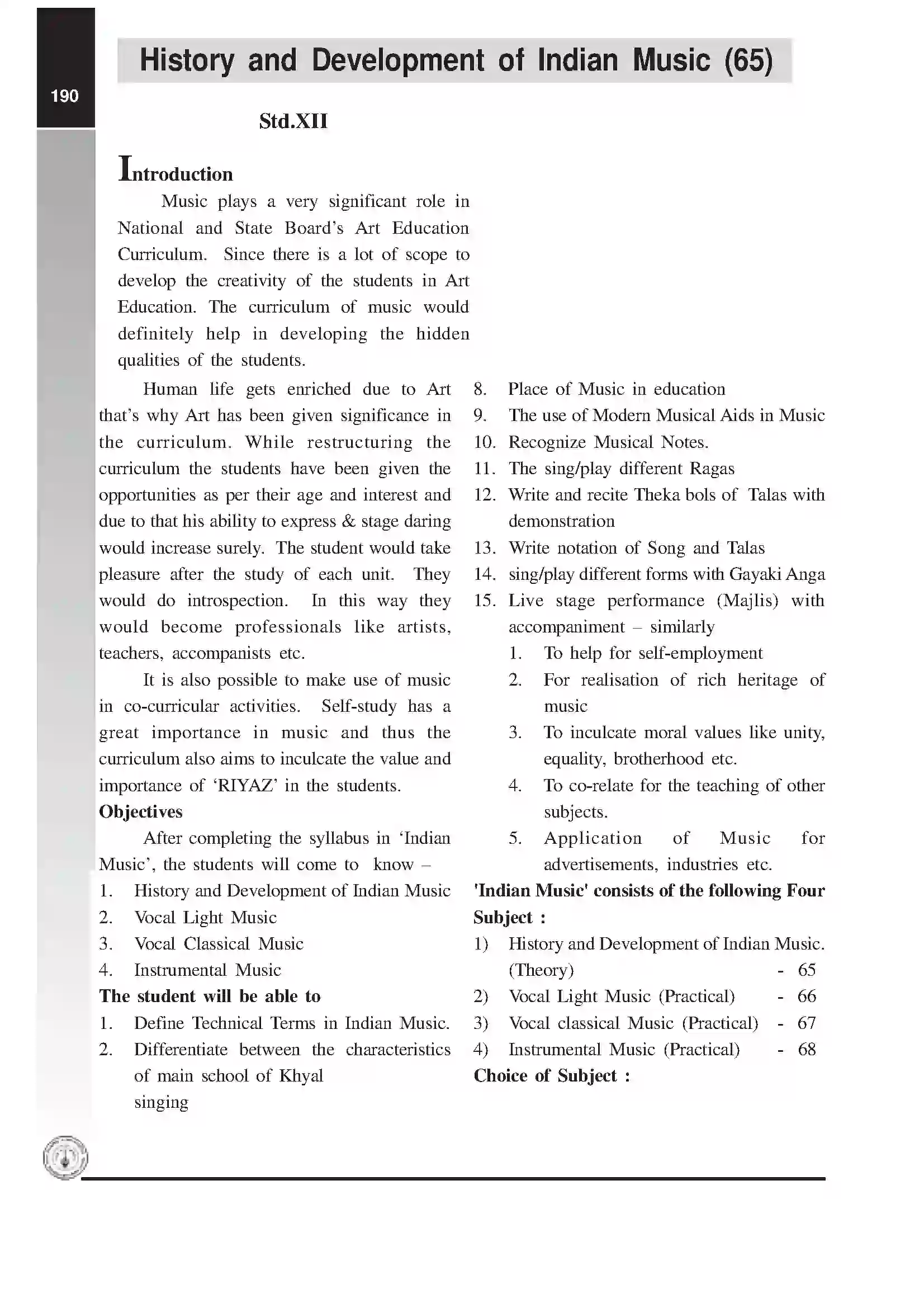 Maharashtra Board Class 12th 2025-26 History Syllabus 1