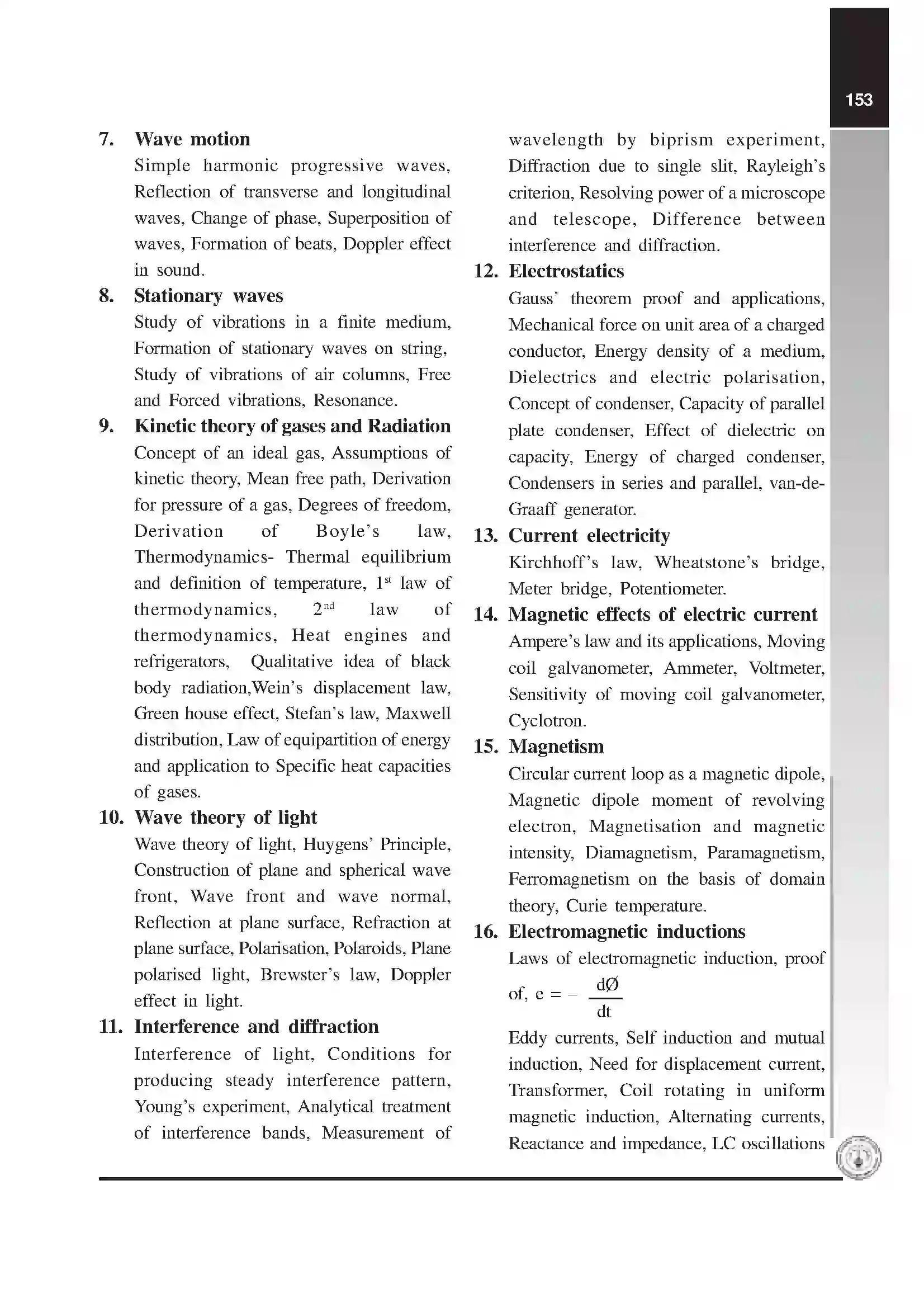 Maharashtra Board Class 12th 2025-26 Physics Syllabus 3